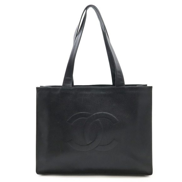 CHANEL Black Caviar Leather Shoulder Bag - Picture 1 of 9